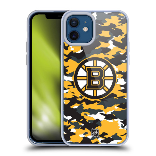 NHL Boston Bruins Camouflage Soft Gel Case for Apple iPhone 12 / iPhone 12 Pro & MagSafe