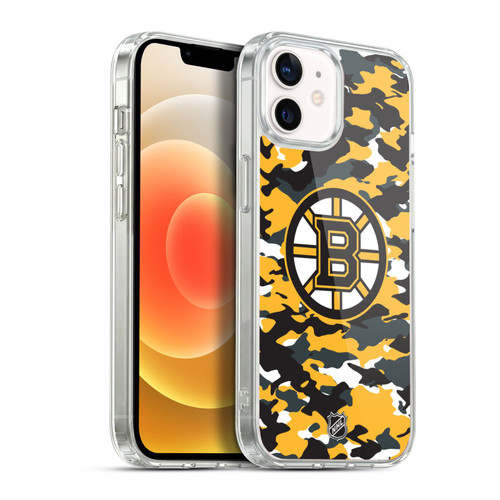 NHL Boston Bruins Camouflage Soft Gel Case for Apple iPhone 12 / iPhone 12 Pro & MagSafe