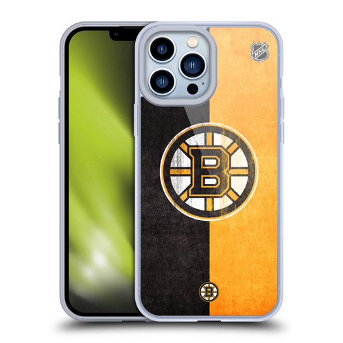 NHL Boston Bruins Half Distressed Soft Gel Case for Apple iPhone 13 Pro Max & MagSafe