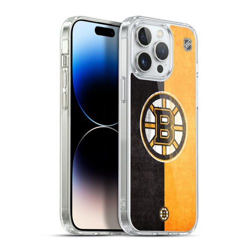 NHL Boston Bruins Half Distressed Soft Gel Case for Apple iPhone 13 Pro Max & MagSafe