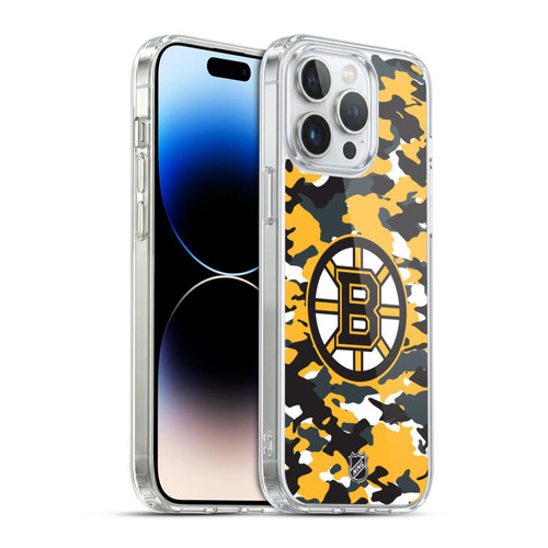 NHL Boston Bruins Camouflage Soft Gel Case for Apple iPhone 14 Pro Max & MagSafe