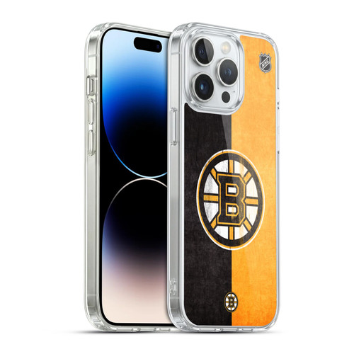 NHL Boston Bruins Half Distressed Soft Gel Case for Apple iPhone 14 Pro Max & MagSafe