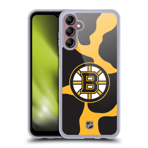 NHL Boston Bruins Cow Pattern Soft Gel Case for Samsung Galaxy A14 5G