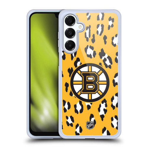 NHL Boston Bruins Leopard Pattern Soft Gel Case for Samsung Galaxy A16 5G & MagSafe