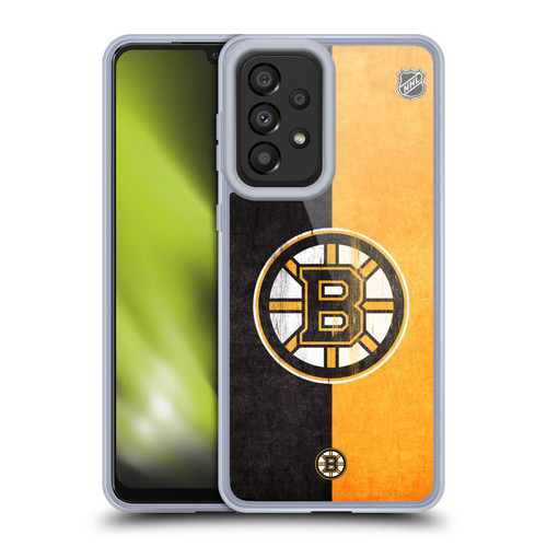 NHL Boston Bruins Half Distressed Soft Gel Case for Samsung Galaxy A33 5G (2022)