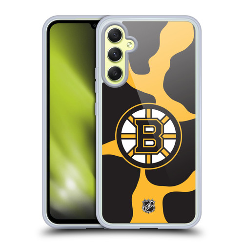 NHL Boston Bruins Cow Pattern Soft Gel Case for Samsung Galaxy A34 5G