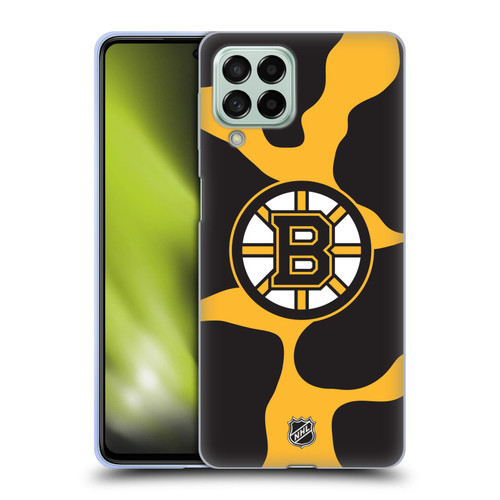 NHL Boston Bruins Cow Pattern Soft Gel Case for Samsung Galaxy M53 (2022)