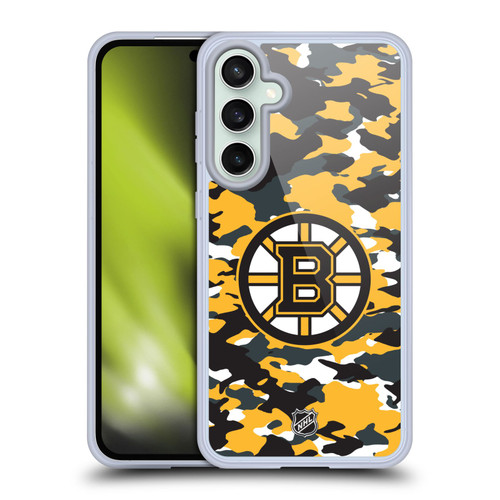 NHL Boston Bruins Camouflage Soft Gel Case for Samsung Galaxy S23 FE 5G