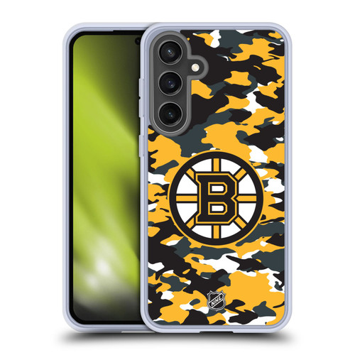 NHL Boston Bruins Camouflage Soft Gel Case for Samsung Galaxy S24 FE & MagSafe