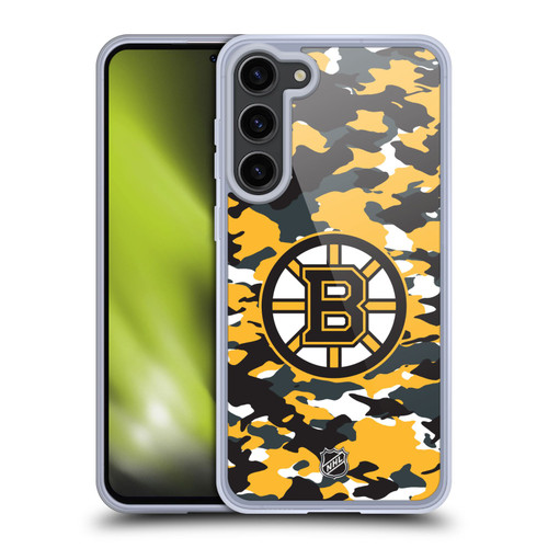NHL Boston Bruins Camouflage Soft Gel Case for Samsung Galaxy S23+ 5G & MagSafe