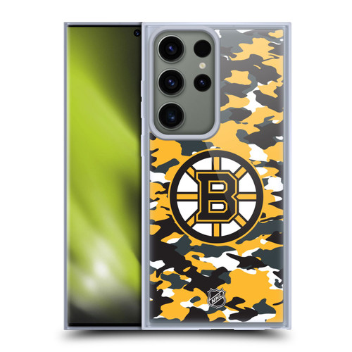 NHL Boston Bruins Camouflage Soft Gel Case for Samsung Galaxy S23 Ultra 5G & MagSafe