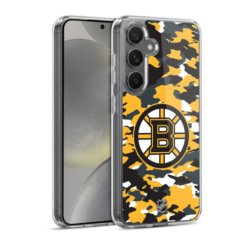NHL Boston Bruins Camouflage Soft Gel Case for Samsung Galaxy S24 5G & MagSafe
