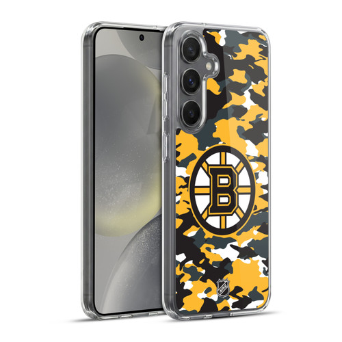 NHL Boston Bruins Camouflage Soft Gel Case for Samsung Galaxy S24+ 5G & MagSafe
