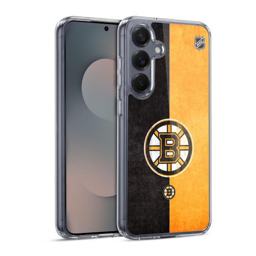 NHL Boston Bruins Half Distressed Soft Gel Case for Samsung Galaxy S25 & MagSafe