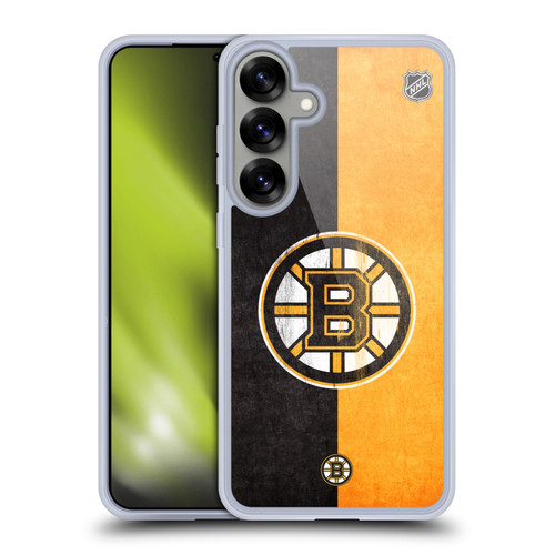 NHL Boston Bruins Half Distressed Soft Gel Case for Samsung Galaxy S25+ & MagSafe