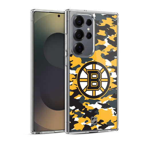 NHL Boston Bruins Camouflage Soft Gel Case for Samsung Galaxy S25 Ultra & MagSafe