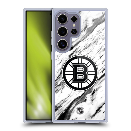 NHL Boston Bruins Marble Soft Gel Case for Samsung Galaxy S25 Ultra & MagSafe