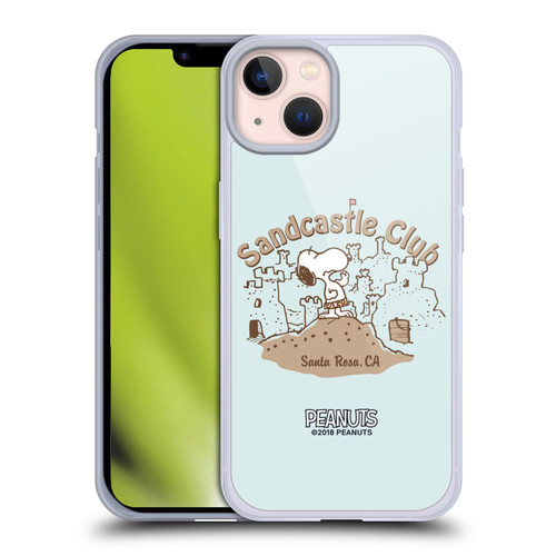 Peanuts Beach Snoopy Sand Castle Soft Gel Case for Apple iPhone 13 & MagSafe