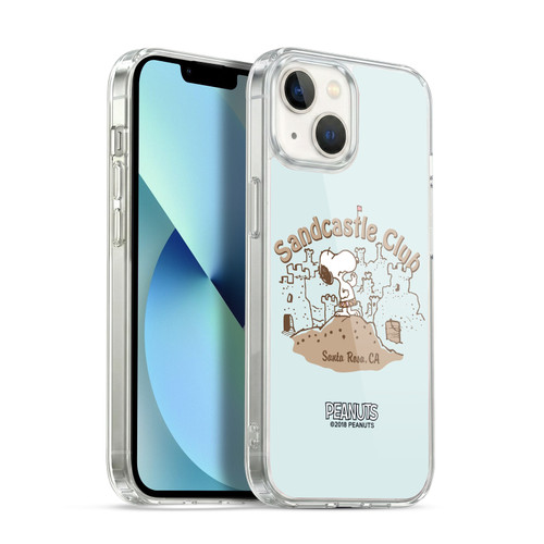 Peanuts Beach Snoopy Sand Castle Soft Gel Case for Apple iPhone 13