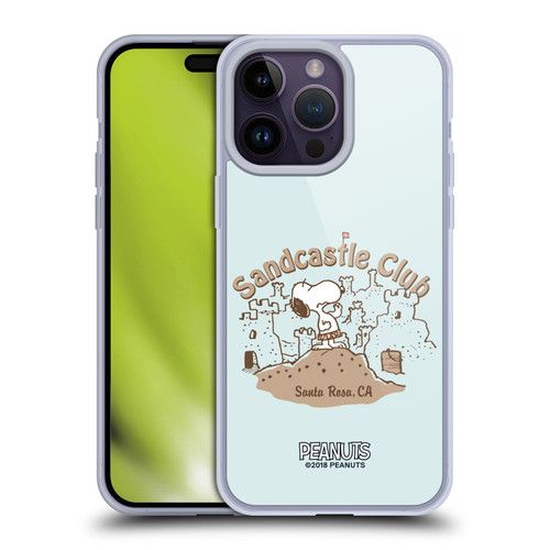 Peanuts Beach Snoopy Sand Castle Soft Gel Case for Apple iPhone 14 Pro Max & MagSafe