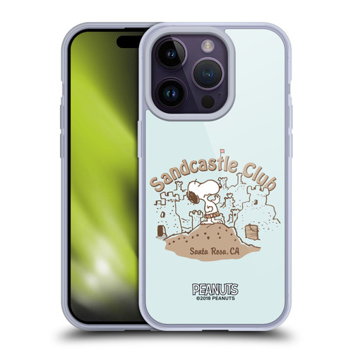 Peanuts Beach Snoopy Sand Castle Soft Gel Case for Apple iPhone 14 Pro & MagSafe