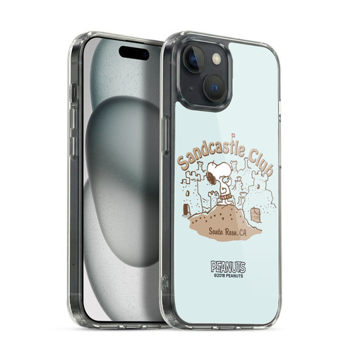 Peanuts Beach Snoopy Sand Castle Soft Gel Case for Apple iPhone 15 & MagSafe