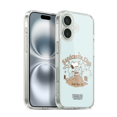 Peanuts Beach Snoopy Sand Castle Soft Gel Case for Apple iPhone 16 & MagSafe
