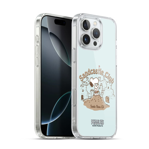 Peanuts Beach Snoopy Sand Castle Soft Gel Case for Apple iPhone 16 Pro Max & MagSafe