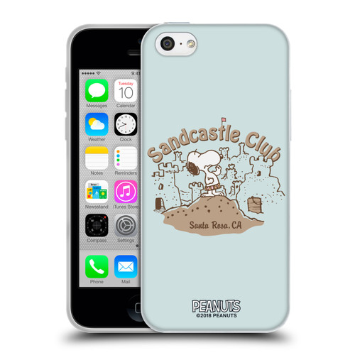 Peanuts Beach Snoopy Sand Castle Soft Gel Case for Apple iPhone 5c
