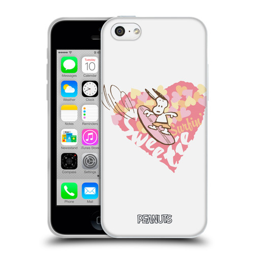 Peanuts Beach Snoopy Surfing Sweetie Soft Gel Case for Apple iPhone 5c