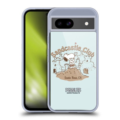 Peanuts Beach Snoopy Sand Castle Soft Gel Case for Google Pixel 8a