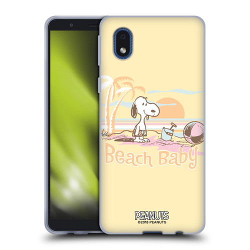 Peanuts Beach Snoopy Sunset Soft Gel Case for Samsung Galaxy A01 Core (2020)