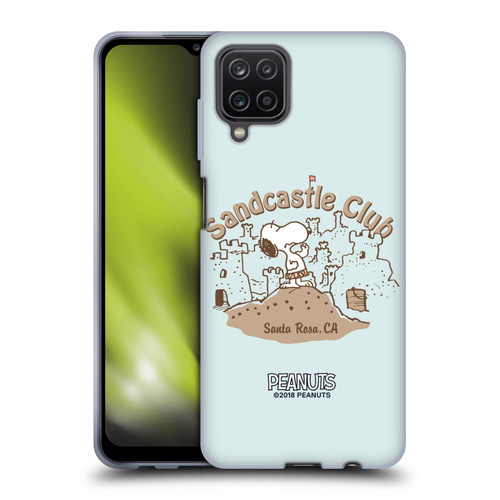 Peanuts Beach Snoopy Sand Castle Soft Gel Case for Samsung Galaxy A12 (2020)