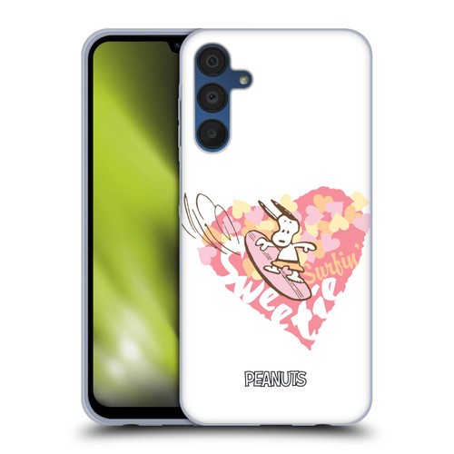 Peanuts Beach Snoopy Surfing Sweetie Soft Gel Case for Samsung Galaxy A15 & MagSafe