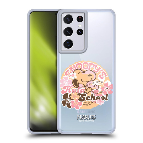 Peanuts Beach Snoopy Hula School Soft Gel Case for Samsung Galaxy S21 Ultra 5G & MagSafe