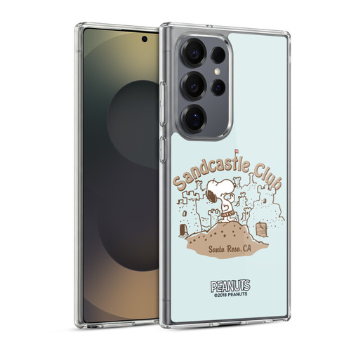 Peanuts Beach Snoopy Sand Castle Soft Gel Case for Samsung Galaxy S25 Ultra & MagSafe