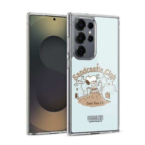 Peanuts Beach Snoopy Sand Castle Soft Gel Case for Samsung Galaxy S25 Ultra & MagSafe