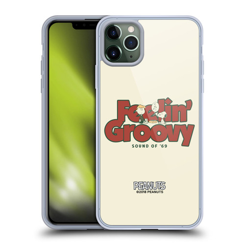 Peanuts Woodstock 50th Schroeder Snoopy Groovy Soft Gel Case for Apple iPhone 11 Pro Max & MagSafe