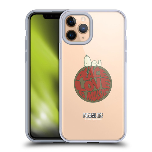 Peanuts Woodstock 50th Snoopy Peace Love Music Soft Gel Case for Apple iPhone 11 Pro