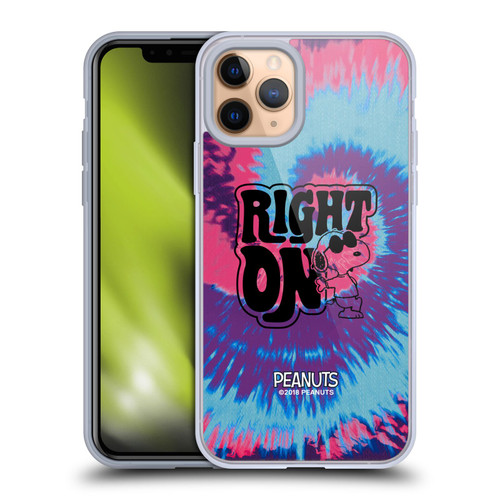 Peanuts Woodstock 50th Snoopy Tie Dye Right On Soft Gel Case for Apple iPhone 11 Pro & MagSafe