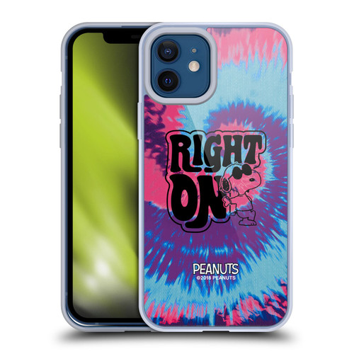 Peanuts Woodstock 50th Snoopy Tie Dye Right On Soft Gel Case for Apple iPhone 12 / iPhone 12 Pro & MagSafe
