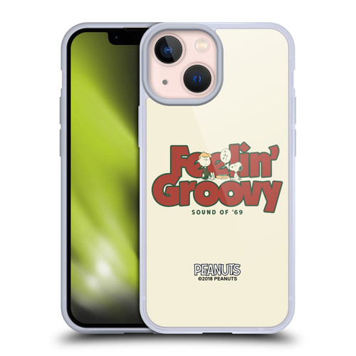 Peanuts Woodstock 50th Schroeder Snoopy Groovy Soft Gel Case for Apple iPhone 13 Mini & MagSafe