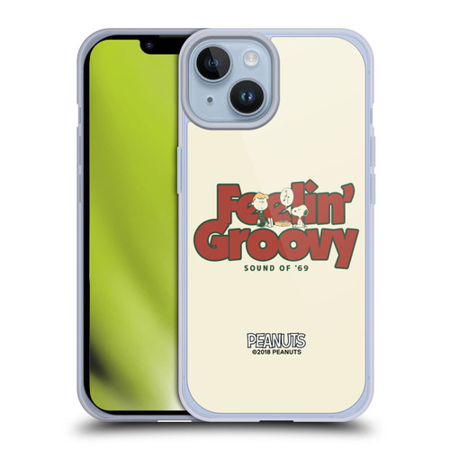 Peanuts Woodstock 50th Schroeder Snoopy Groovy Soft Gel Case for Apple iPhone 14 & MagSafe