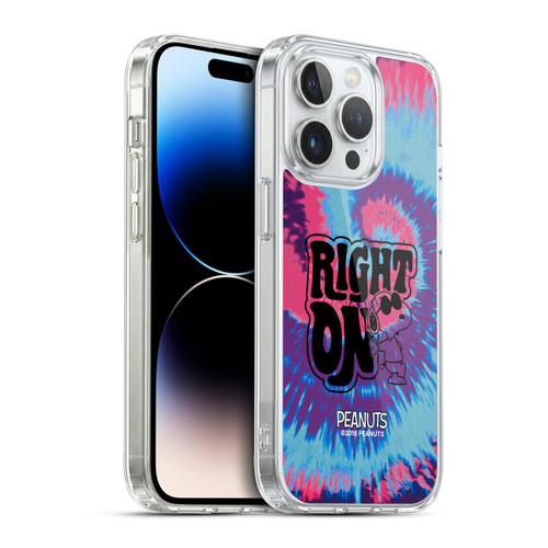 Peanuts Woodstock 50th Snoopy Tie Dye Right On Soft Gel Case for Apple iPhone 14 Pro & MagSafe