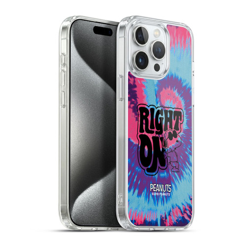 Peanuts Woodstock 50th Snoopy Tie Dye Right On Soft Gel Case for Apple iPhone 15 Pro Max & MagSafe