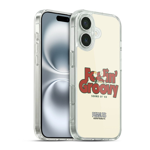 Peanuts Woodstock 50th Schroeder Snoopy Groovy Soft Gel Case for Apple iPhone 16 & MagSafe