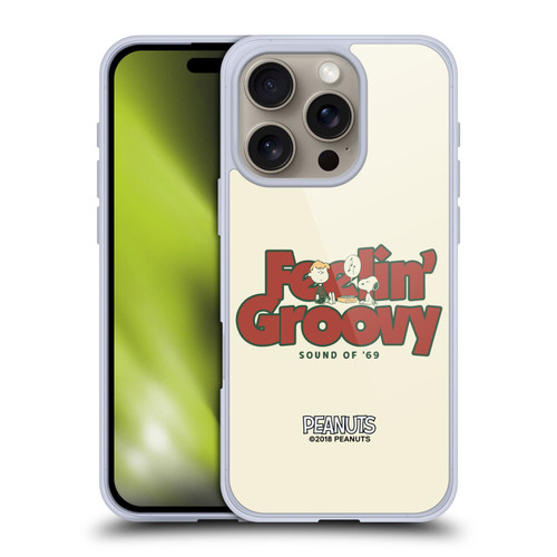 Peanuts Woodstock 50th Schroeder Snoopy Groovy Soft Gel Case for Apple iPhone 16 Pro & MagSafe