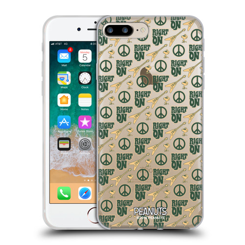 Peanuts Woodstock 50th Right On Pattern Soft Gel Case for Apple iPhone 7 Plus / iPhone 8 Plus & MagSafe