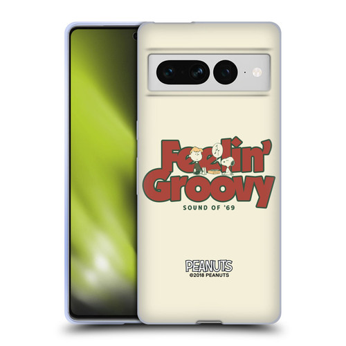 Peanuts Woodstock 50th Schroeder Snoopy Groovy Soft Gel Case for Google Pixel 7 Pro