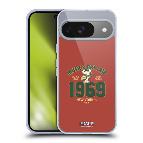 Peanuts Woodstock 50th Snoopy Guitar 1969 Soft Gel Case for Google Pixel 9 / Pixel 9 Pro